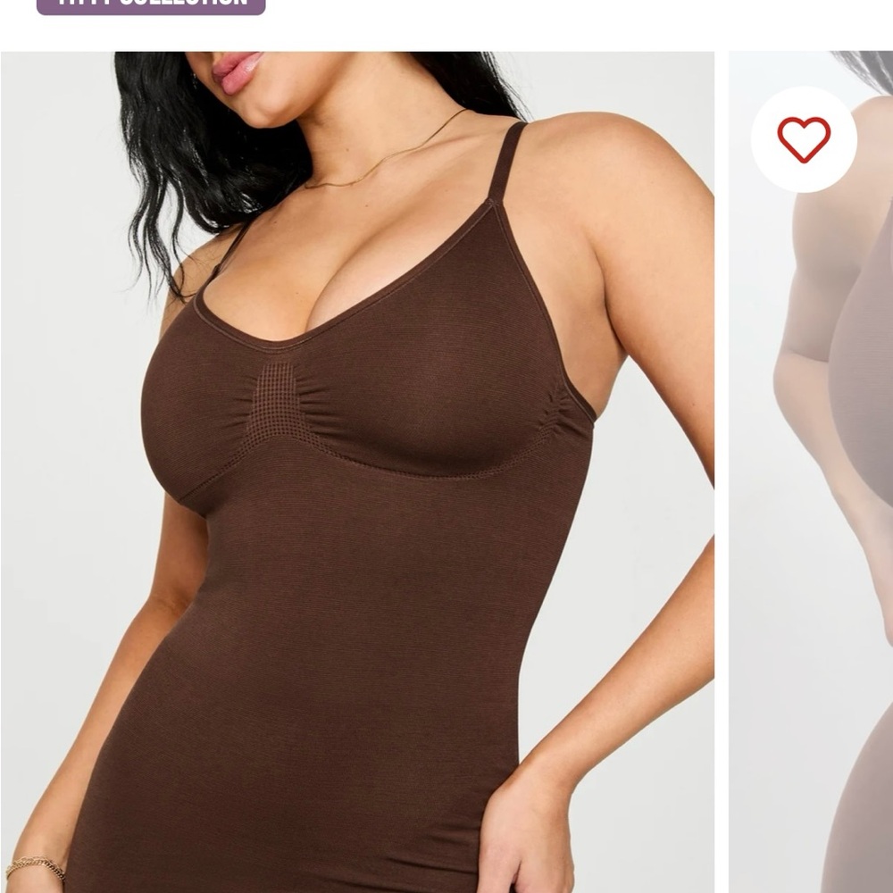 Brown Spaghetti Strap Dress
